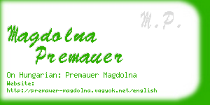 magdolna premauer business card